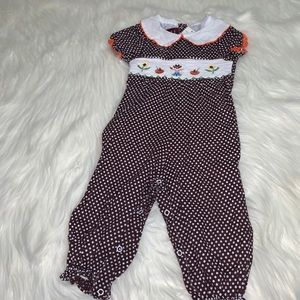 Smocked Fall outfit - 12-18 months - girls